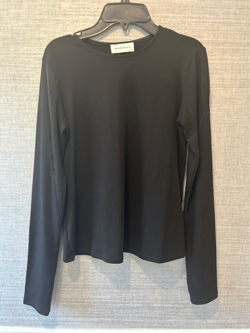 Marcella Black Long Sleeve Crewneck